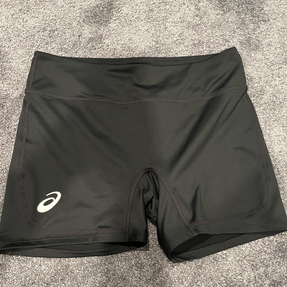 large pair of black asics shorts